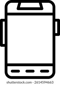 Smartphone Line Vector Icon Design
