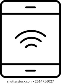 Smartphone Line Vector Icon Design