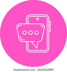 Línea de Smartphone Vector Icon Design