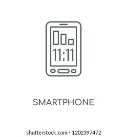 Smartphone linear icon. Smartphone concept stroke symbol design. Thin graphic elements vector illustration, outline pattern on a white background, eps 10.