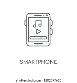 Smartphone linear icon. Smartphone concept stroke symbol design. Thin graphic elements vector illustration, outline pattern on a white background, eps 10.