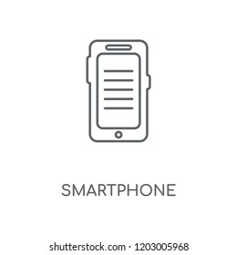 Smartphone linear icon. Smartphone concept stroke symbol design. Thin graphic elements vector illustration, outline pattern on a white background, eps 10.