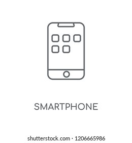 Smartphone linear icon. Smartphone concept stroke symbol design. Thin graphic elements vector illustration, outline pattern on a white background, eps 10.