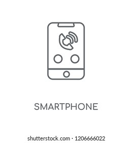 Smartphone linear icon. Smartphone concept stroke symbol design. Thin graphic elements vector illustration, outline pattern on a white background, eps 10.