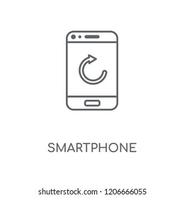 Smartphone linear icon. Smartphone concept stroke symbol design. Thin graphic elements vector illustration, outline pattern on a white background, eps 10.