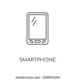 Smartphone linear icon. Smartphone concept stroke symbol design. Thin graphic elements vector illustration, outline pattern on a white background, eps 10.