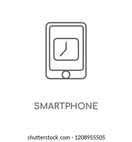 Smartphone linear icon. Smartphone concept stroke symbol design. Thin graphic elements vector illustration, outline pattern on a white background, eps 10.