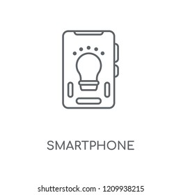 Smartphone linear icon. Smartphone concept stroke symbol design. Thin graphic elements vector illustration, outline pattern on a white background, eps 10.