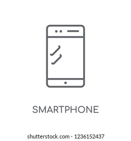 Smartphone linear icon. Modern outline Smartphone logo concept on white background from Communication collection. Suitable for use on web apps, mobile apps and print media.