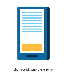 Smartphone with lines design, Cellphone mobile digital and phone theme Vector illustration