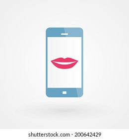 Smartphone and lips