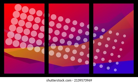 Smartphone live wallpaper series with halftone and gradient color style.