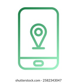 Smartphone location application modern design