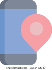 localização do smartphone ícone plano design