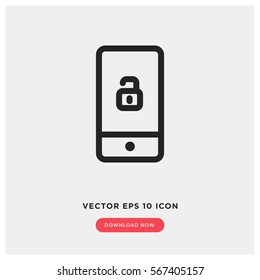 Smartphone lock vector icon