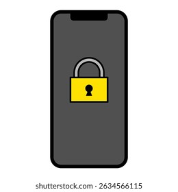 A smartphone with locked screen