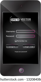  smartphone login interface 