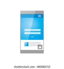 Smartphone login screen