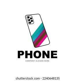 Smartphone Logo, Communication Electronics Vector, Modern Phone Design, For Company Brand Symbol