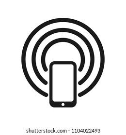smartphone logo. communication icon. connection symbol. vector eps 08.