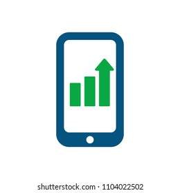 smartphone logo. communication icon. connection symbol. vector eps 08.