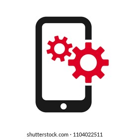 smartphone logo. communication icon. connection symbol. vector eps 08.