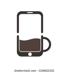 smartphone logo. communication icon. connection symbol. vector eps 08.