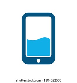 smartphone logo. communication icon. connection symbol. vector eps 08.