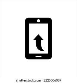 Design des Smartphone-Logos mit Pfeilen.