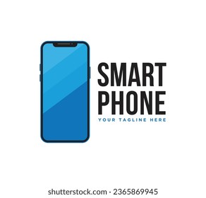 Smartphone-Logo-Design auf weißem Hintergrund, Vektorgrafik.