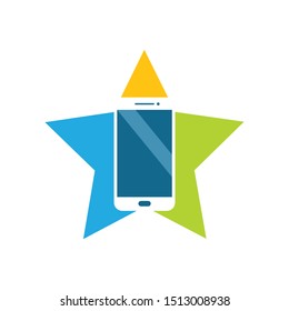 smartphone logo icon vector illustration design template