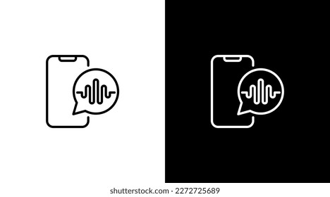 Sound-Logoblase für Smartphone-Sound-Chatwave-Tontechnik - Umriss-Design