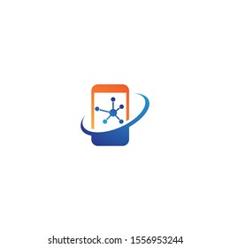 Smartphone logo vector icon design