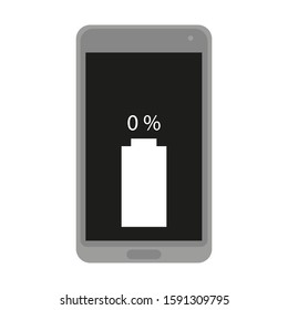 Smartphone with low battery indicator