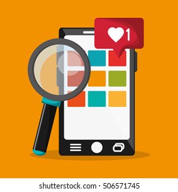 Smartphone lupe and message design 