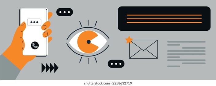 Smartphone with male and female profiles. Friends chatting. New generation. The concept of social networks, virtual relationships. Friends chatting and texting. Vector illustration.