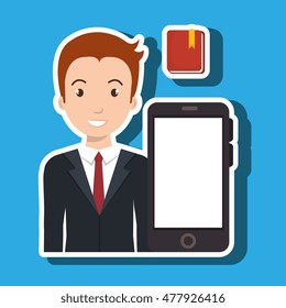 smartphone man app connected
