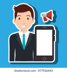 smartphone man app connected