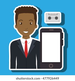 smartphone man app connected