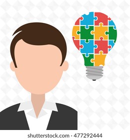 smartphone man idea icon