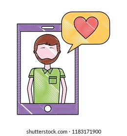 smartphone man love conversation mobile
