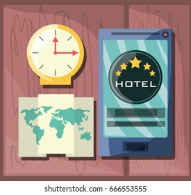 smartphone with map to destination of travel