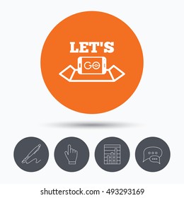 Smartphone with map icon. Go symbol.