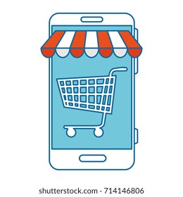 smartphone with market online app
