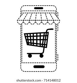 smartphone with market online app