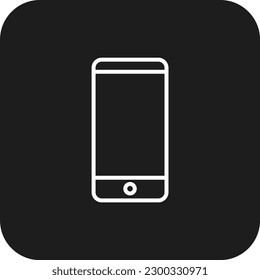 Smartphone Marketing icon with black filled line style. mobile, web, communication, internet, telephone, cell, call. Vector illustration
