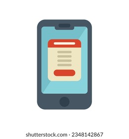 Icono de marketing de Smartphone vector plano. Servicio de modelo. Plan de negocios aislado