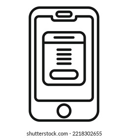 Smartphone marketing icon outline vector. Model service. Business plan