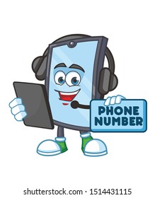 smartphone mascot character vector design