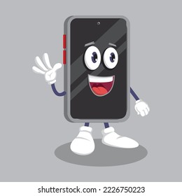 Smartphone Mascot with Different Emotions set in Cartoon Style Vector. Funny Character. Figure Ilustration. Character Emoji. Cartoon Emoticon.
